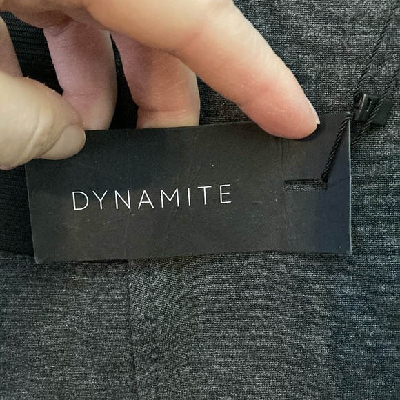 Dynamite Gray and Black Stretch Trousers - Picture 3 of 12